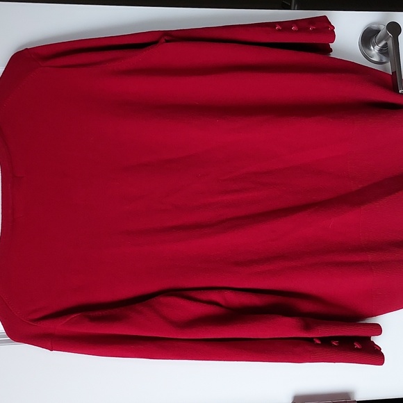 Grace Elements 1x 3/4 sleeve button down cartigan red - Picture 9 of 9